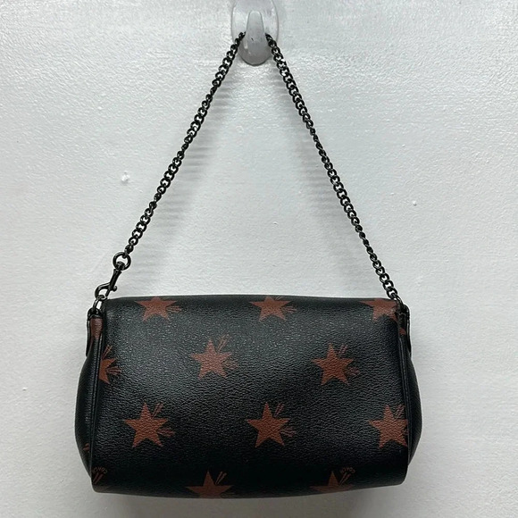 Coach Star C Mini Ruby Crossbody Purse Bag Leather Brown Black Silver F35889 - Picture 7 of 12